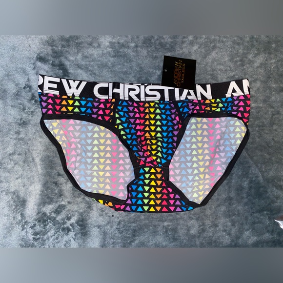 Andrew Christian Pride Triangles Brief w/ Almost Naked - Picture 3 of 5